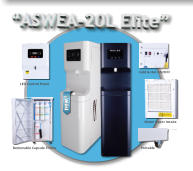 �ASWEA-20L Elite�  new ! Cold & Hot ON/OFF Water Vapor Intake Portable LED Control Panel Removable Capsule Filters